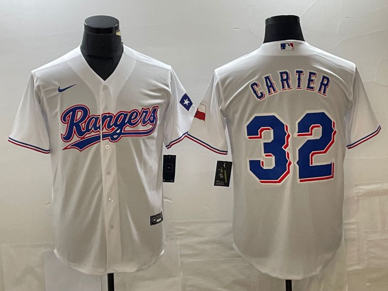Men Texas Rangers #32 Carter White Game Nike 2023 MLB Jersey style 1